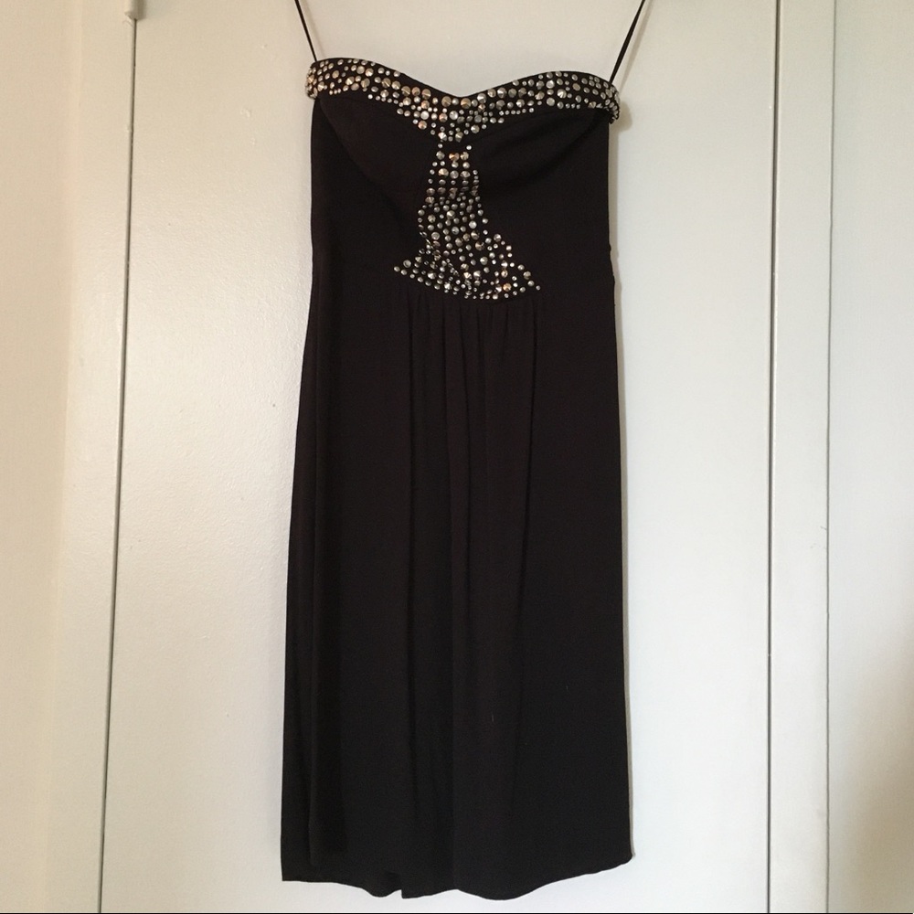 Brand New Black Studded Rebecca Taylor Dress - 0